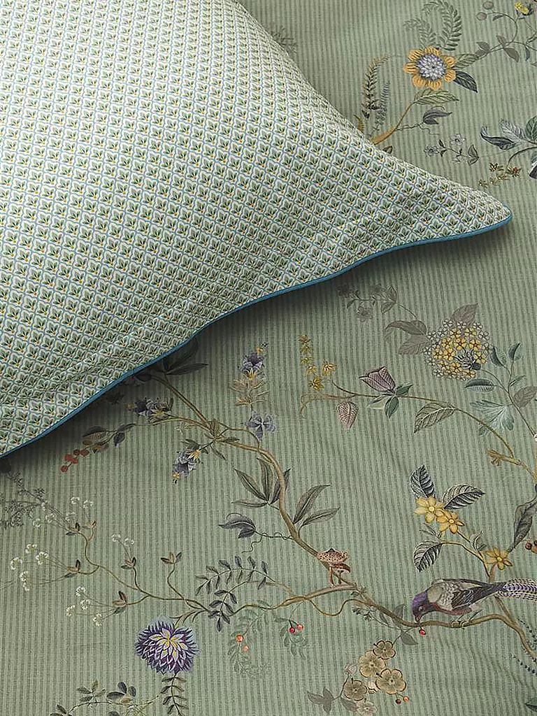 PIP STUDIO | Percal Bettwäsche AMOR DE DIOS 70x90cm/140x200cm Verde | 