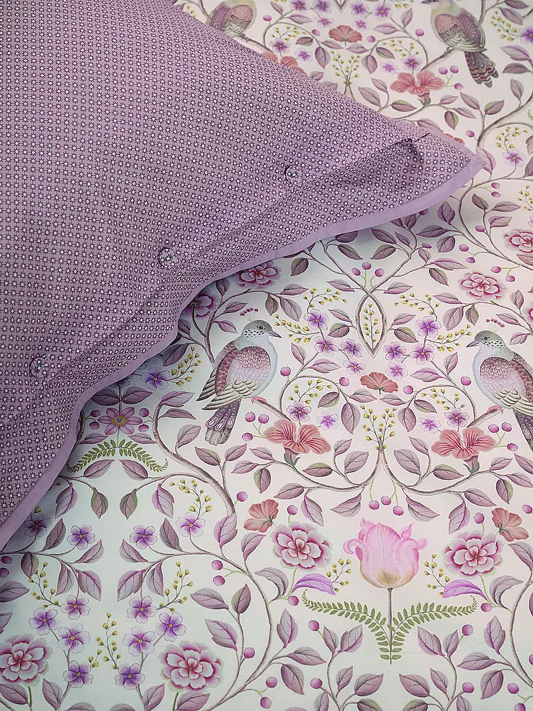 PIP STUDIO | Percal Bettwäsche GARDEN OF DOVE 70x90cm/140x200cm Blanco Roto | 