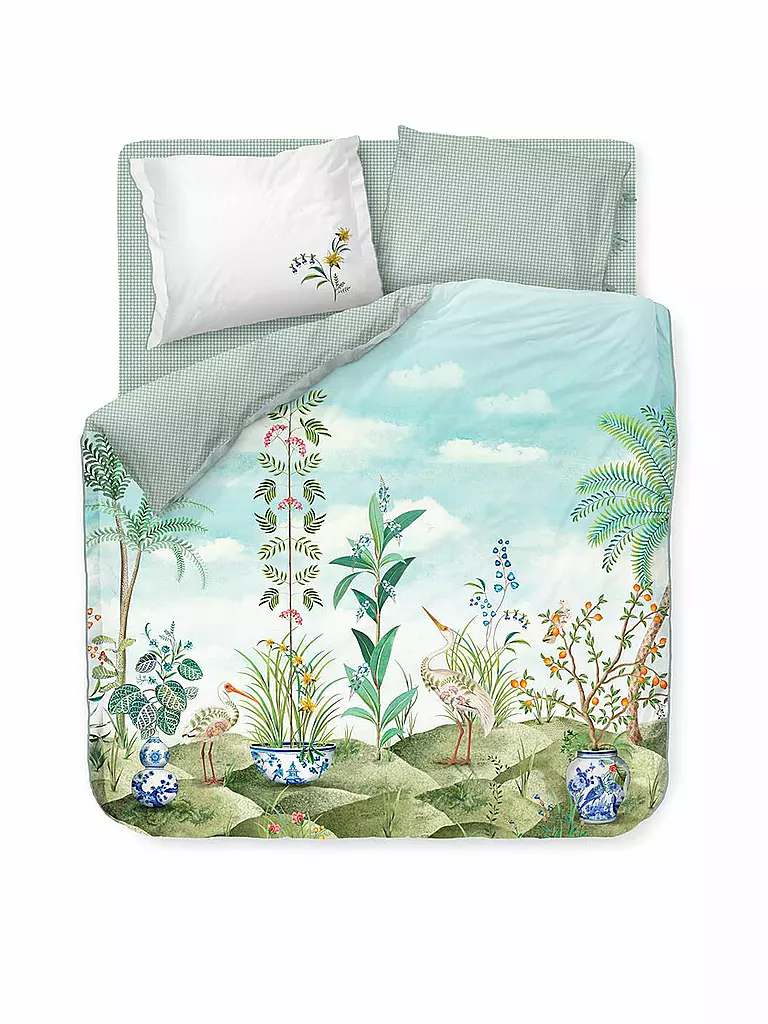 PIP STUDIO | Percal Bettwäsche Jolie 2x 70x90cm / 200x200cm Blanco | Blanco