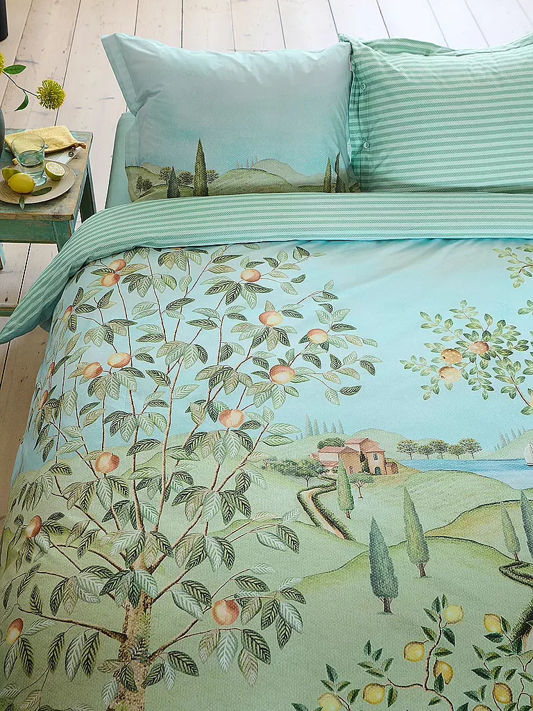 PIP STUDIO | Percal Bettwäsche LA CAMPAGNA 2x 70x90cm/200x200cm Verde | 