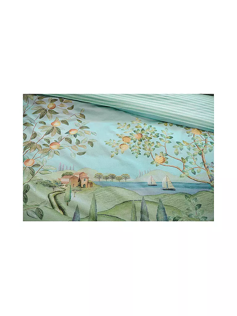 PIP STUDIO | Percal Bettwäsche LA CAMPAGNA 2x 70x90cm/200x200cm Verde | 