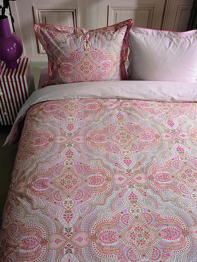 PIP STUDIO | Percal Bettwäsche MOON FLOWER 70x90cm/140x200cm Rosa Claro | 