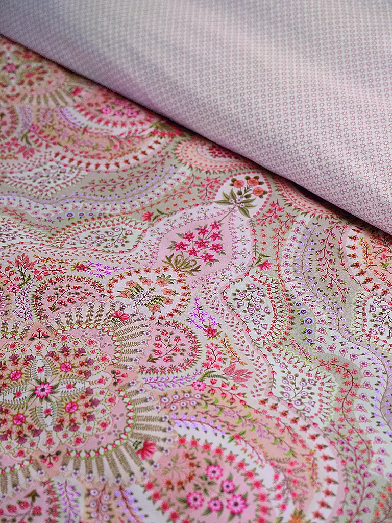 PIP STUDIO | Percal Bettwäsche MOON FLOWER 70x90cm/140x200cm Rosa Claro | 