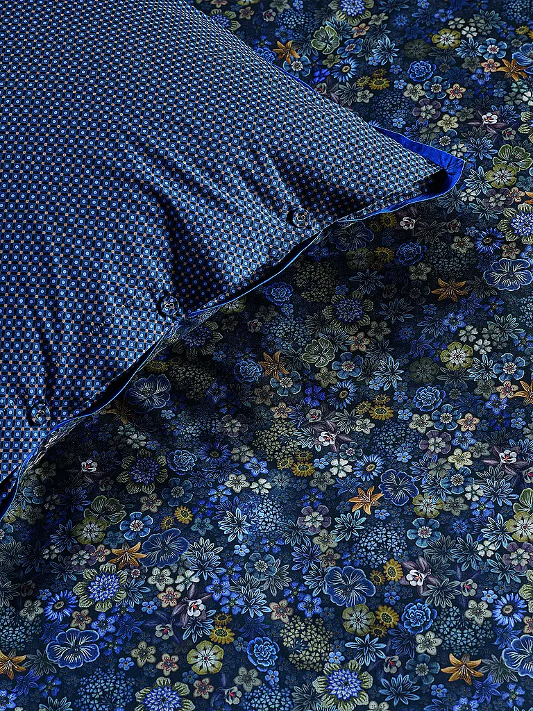 PIP STUDIO | Percal Bettwäsche TUTTI I FIORI 70x90cm/140x200cm Azul Oscuro | 