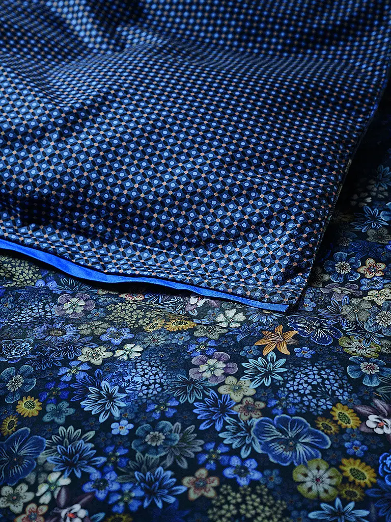 PIP STUDIO | Percal Bettwäsche TUTTI I FIORI 70x90cm/140x200cm Azul Oscuro | 