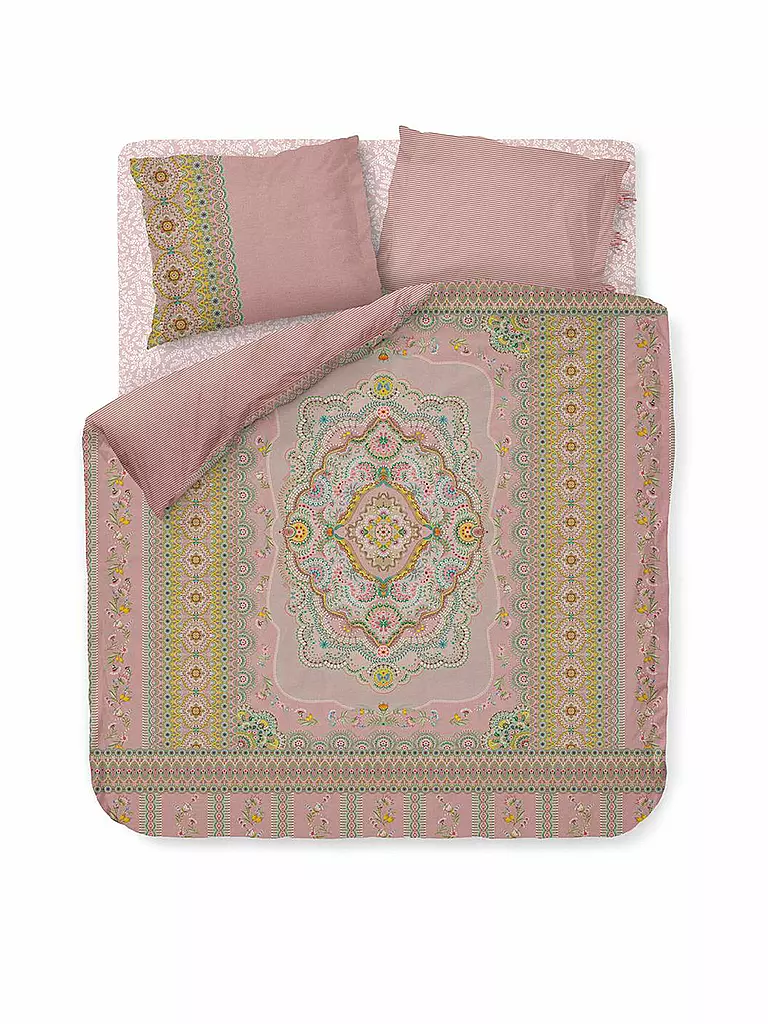 PIP STUDIO | Percal Juego de cama Majorelle Carpet 2x 70x90cm / 200x200cm Rosa | Rosa