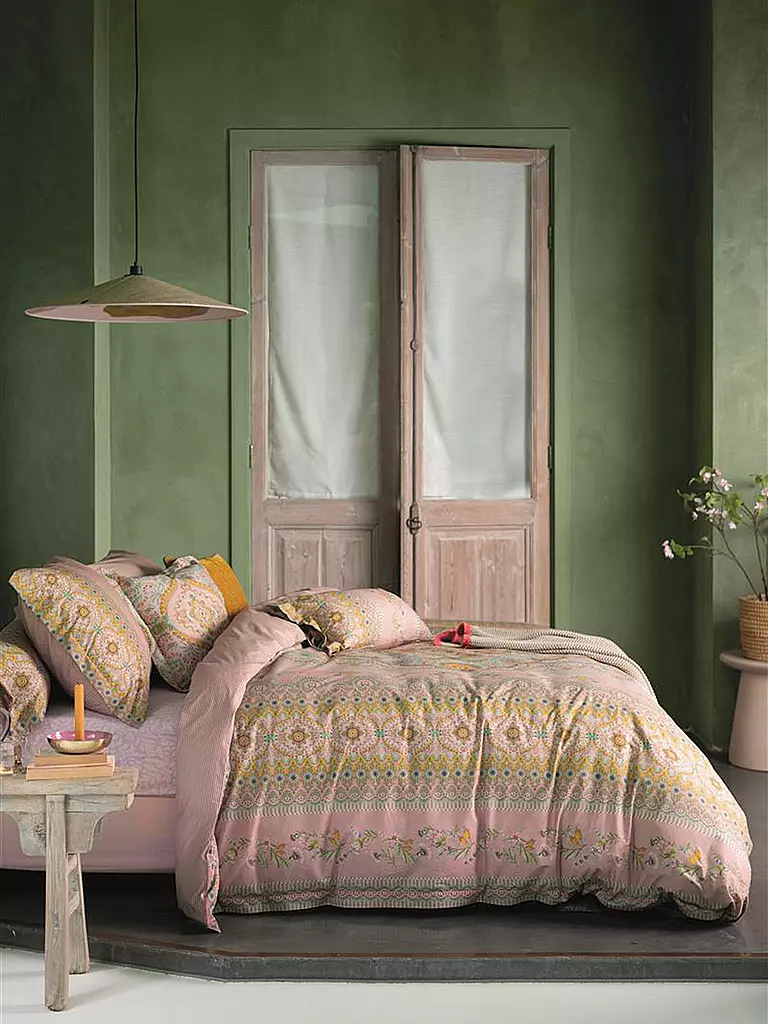 PIP STUDIO | Percal Juego de cama Majorelle Carpet 2x 70x90cm / 200x200cm Rosa | Rosa