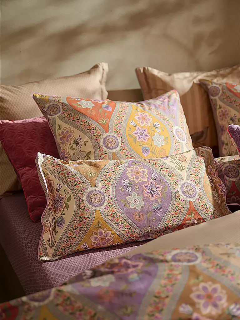 PIP STUDIO | Percal Juego de cama ORNAMENTO RAMO 70x90cm/140x200cm Multi | 