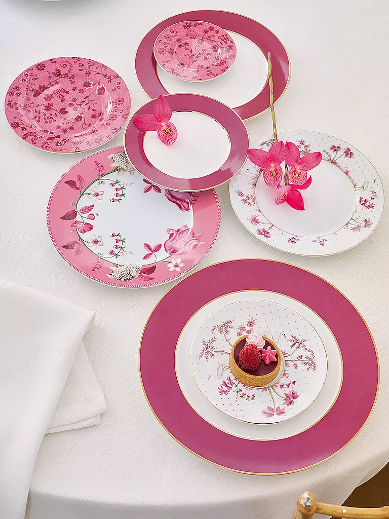 PIP STUDIO | Plato de desayuno 21cm JOLIE DOTS Oro/Rosa | 