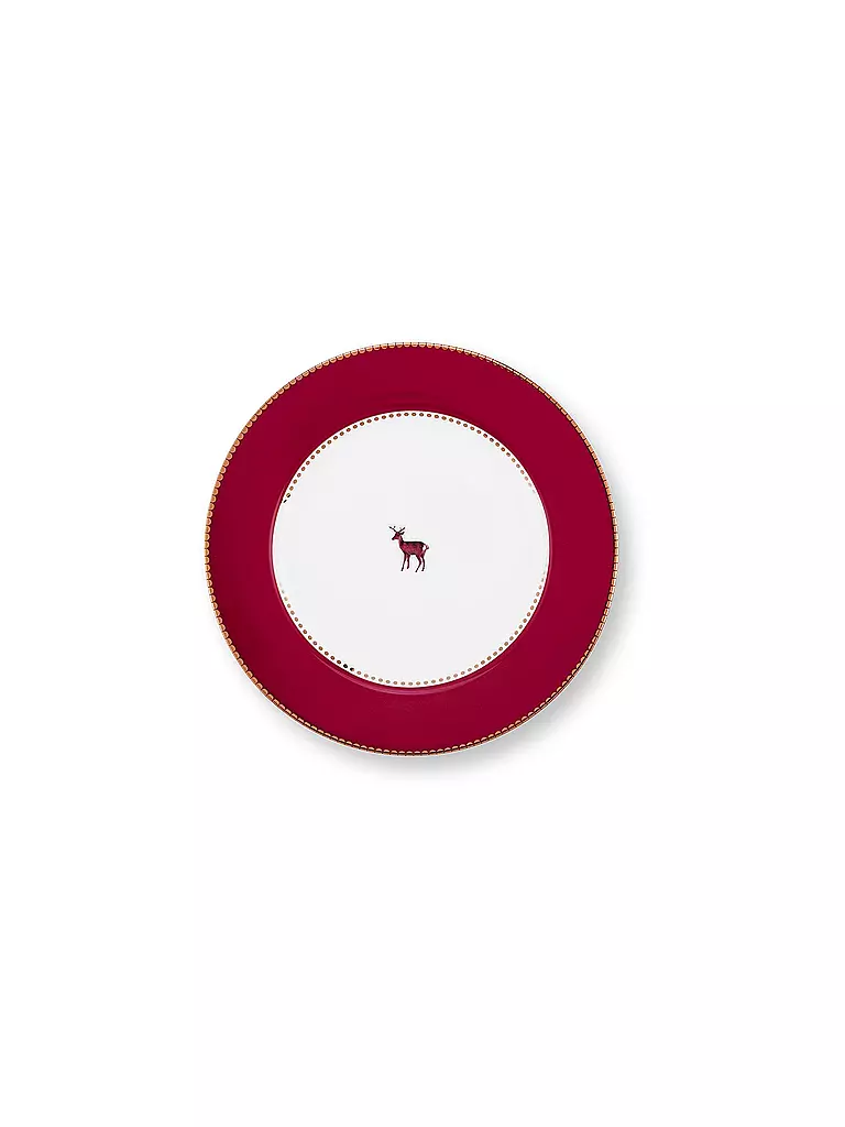 PIP STUDIO | Plato de desayuno 21cm LOVE BIRDS Rojo Oscuro | Rojo oscuro