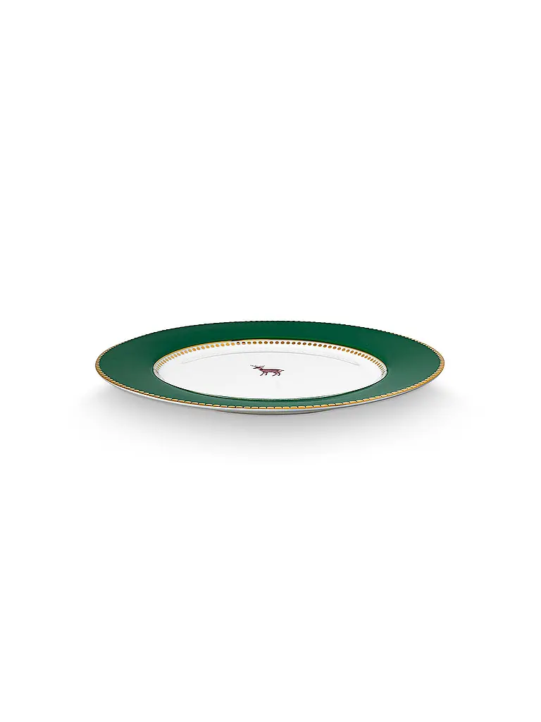 PIP STUDIO | Plato de desayuno 21cm LOVE BIRDS Verde oscuro | 