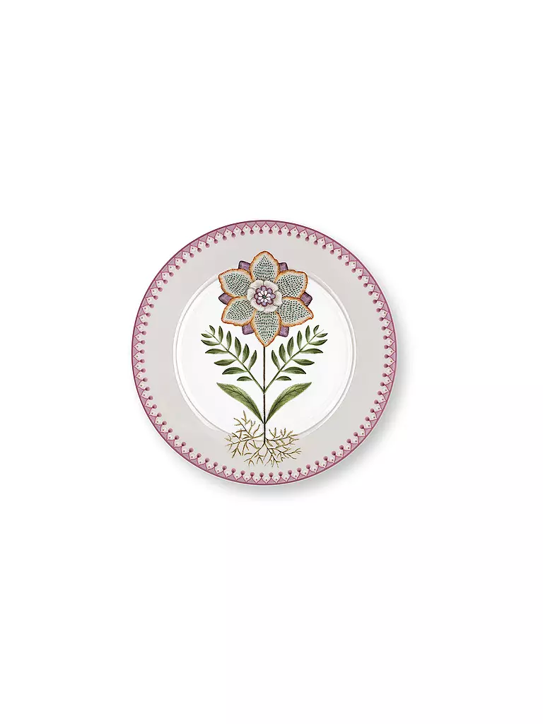 PIP STUDIO | Plato de desayuno pequeño LILY & LOTUS 21cm Off White | Lila