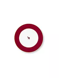 PIP STUDIO | Plato de postre 17cm LOVE BIRDS Rojo Oscuro | Rojo oscuro
