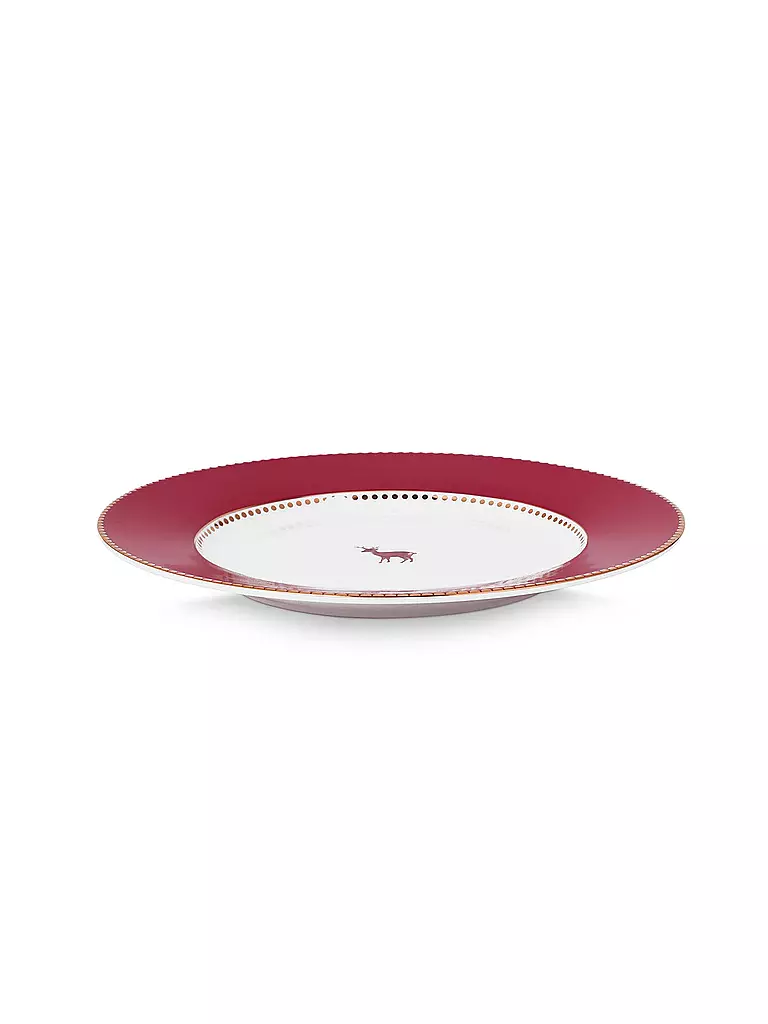 PIP STUDIO | Plato de postre 17cm LOVE BIRDS Rojo Oscuro | 
