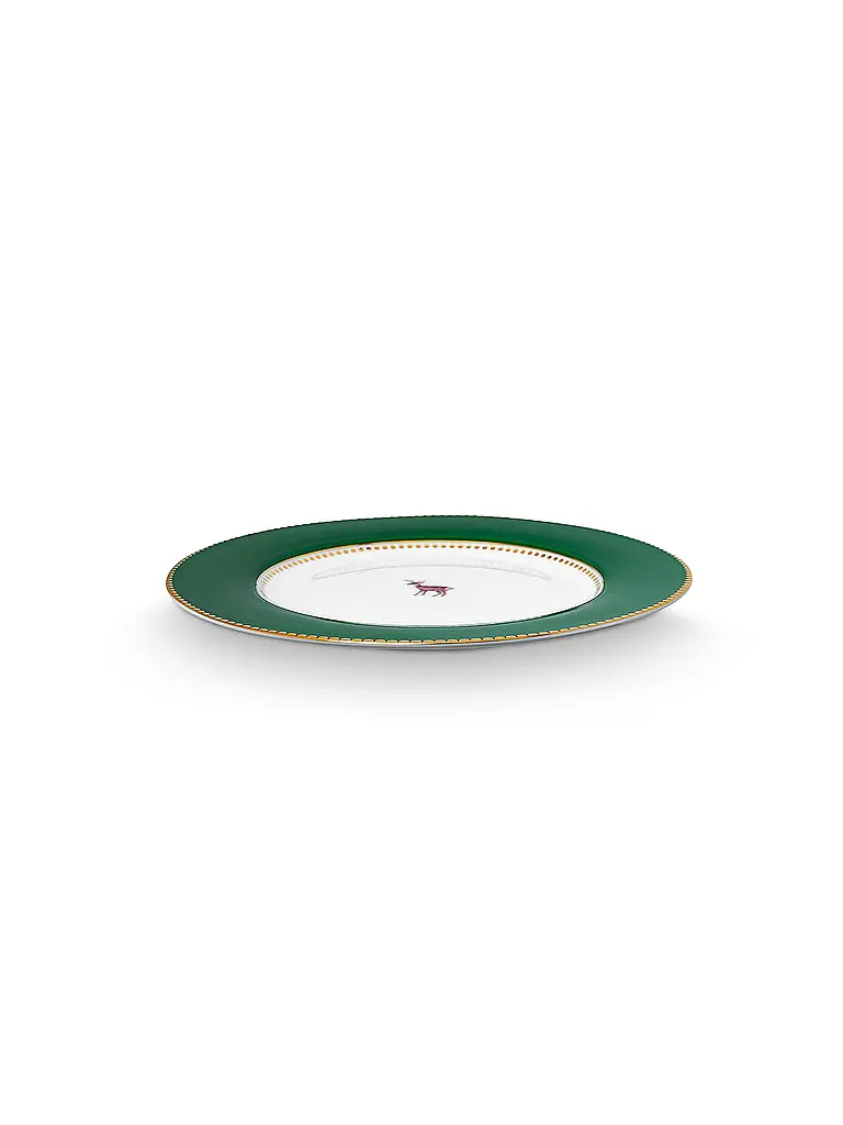 PIP STUDIO | Plato de postre 17cm LOVE BIRDS Verde oscuro | Verde oscuro