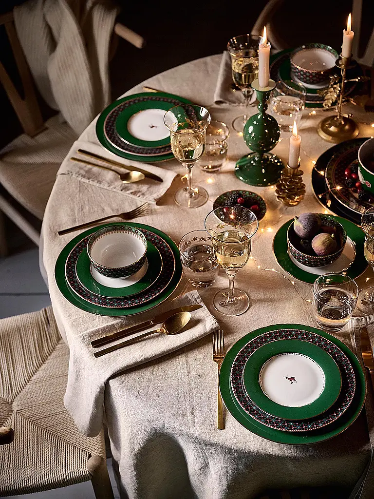 PIP STUDIO | Plato de postre 17cm LOVE BIRDS Verde oscuro | Verde oscuro