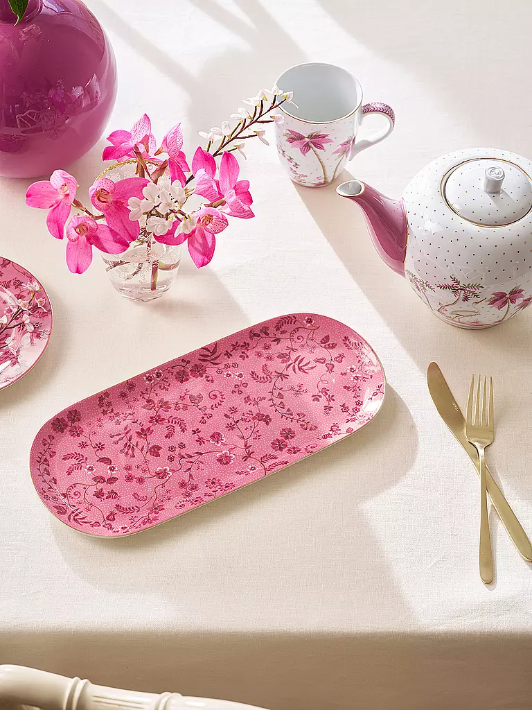 PIP STUDIO | Plato grande 33x15,5cm JOLIE Flowers Pink | Fucsia