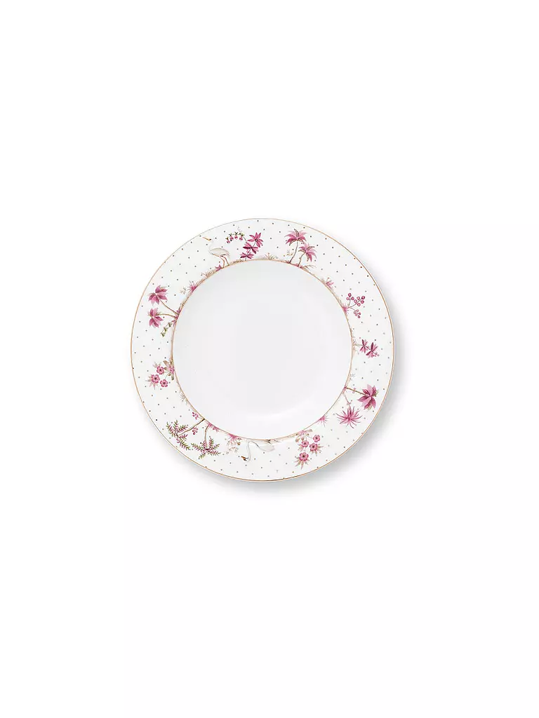 PIP STUDIO | Plato hondo 21,5cm JOLIE DOTS Oro/Rosa | Blanco