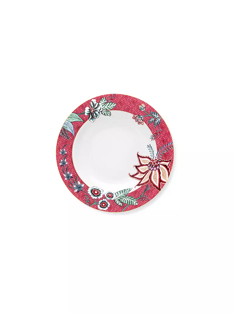 PIP STUDIO | Plato hondo de 21,5 cm Flower Festival Rosa Oscuro | Baya