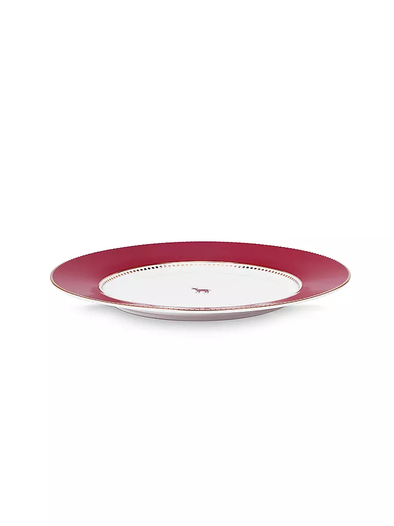 PIP STUDIO | Plato llano 26,5cm LOVE BIRDS Rojo Oscuro | 