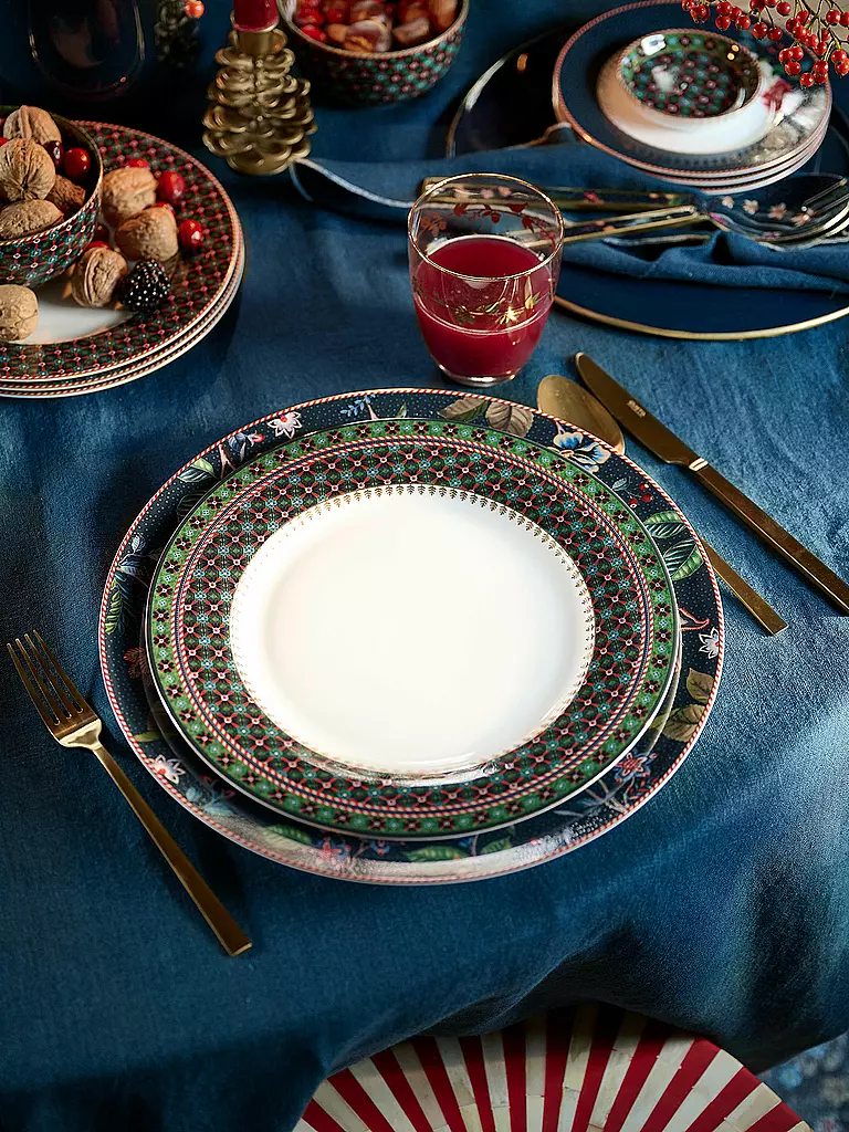 PIP STUDIO | Plato llano BERRY BLUES 26,5cm Clover Green | 