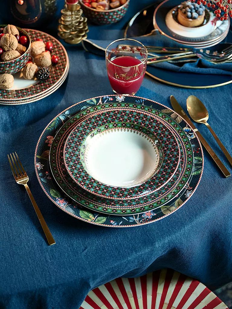PIP STUDIO | Plato llano BERRY BLUES 26,5cm Clover Green | 