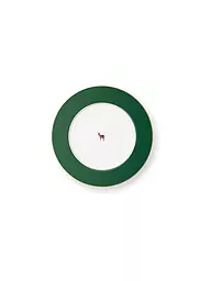 PIP STUDIO | Plato llano de 26,5 cm LOVE BIRDS verde oscuro | Verde oscuro