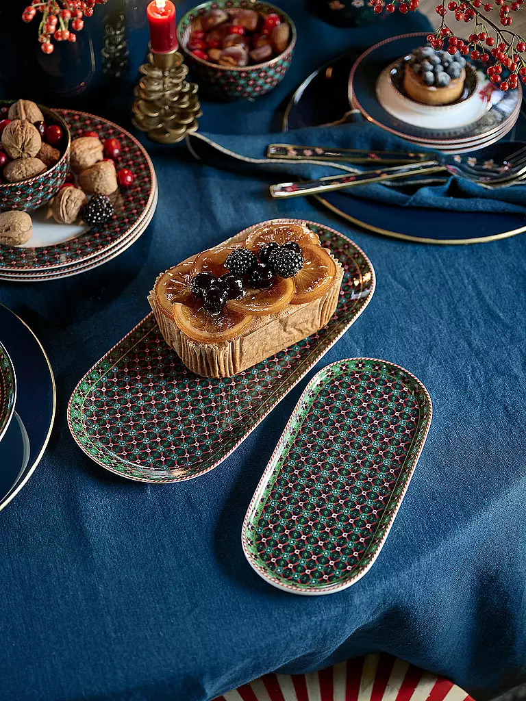 PIP STUDIO | Plato pequeño BERRY BLUES 25x12cm Clover Green | 