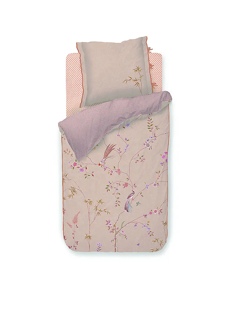 PIP STUDIO | Ropa de cama de percal BAMBOO BLOSSOM 70x90cm/140x200cm Caqui | Camel