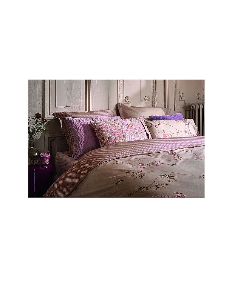 PIP STUDIO | Ropa de cama de percal BAMBOO BLOSSOM 70x90cm/140x200cm Caqui | 