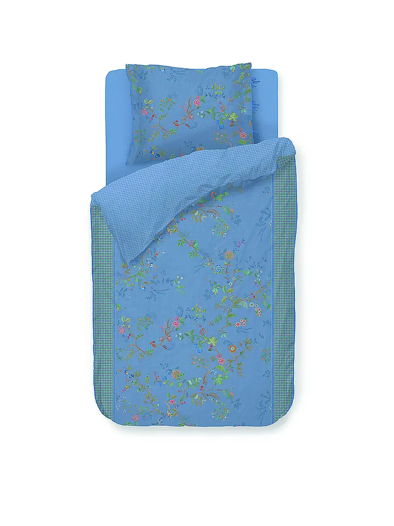 PIP STUDIO | Ropa de cama de percal BUSTANI 70x90cm/140x200cm Azul | Azul claro
