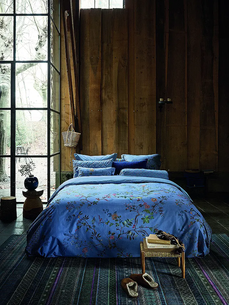PIP STUDIO | Ropa de cama de percal BUSTANI 70x90cm/140x200cm Azul | Azul claro