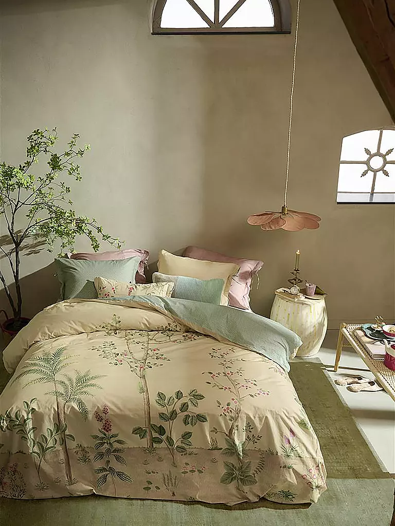 PIP STUDIO | Ropa de cama de percal FATA MORGANA 70x90cm/140x200cm Arena | Beige