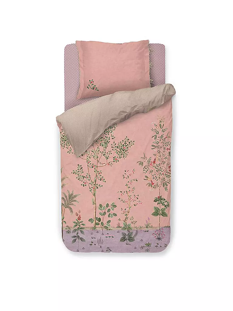PIP STUDIO | Ropa de cama de percal FATA MORGANA 70x90cm/140x200cm Rosa | Rosa