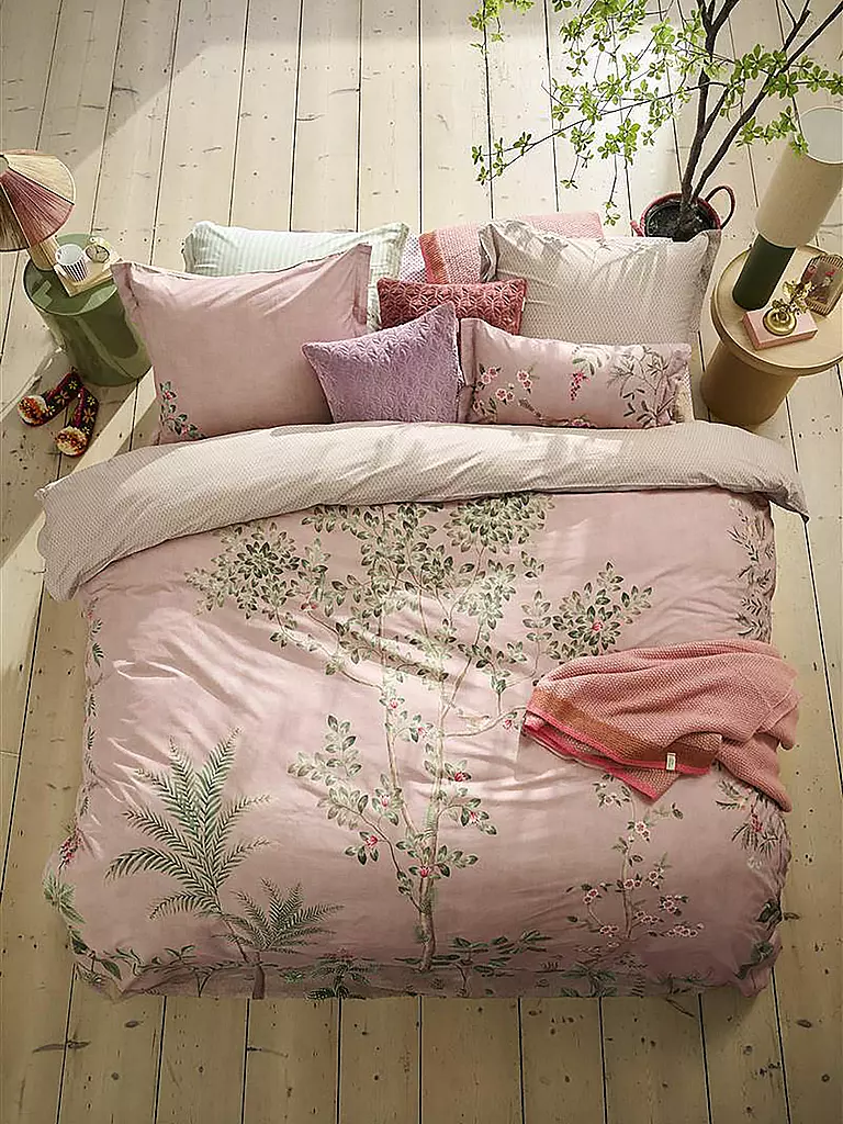 PIP STUDIO | Ropa de cama de percal FATA MORGANA 70x90cm/140x200cm Rosa | Rosa