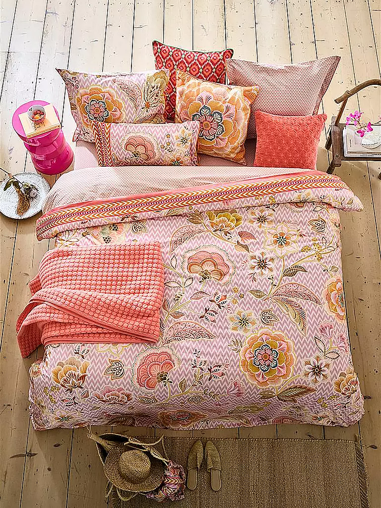 PIP STUDIO | Ropa de cama de percal HAKUNA 70x90cm / 140x200cm Rosa | Rosa