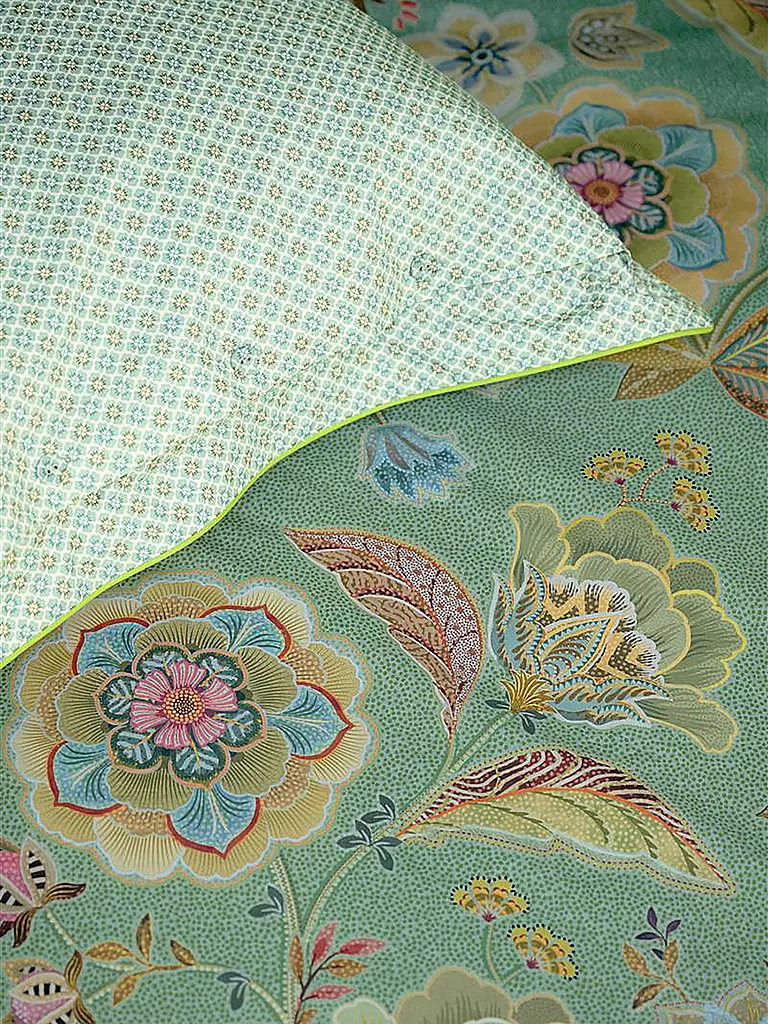 PIP STUDIO | Ropa de cama de percal MATATA 70x90cm / 140x200cm Verde | 