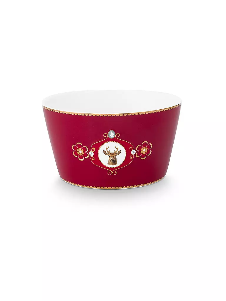 PIP STUDIO | Schale 15cm LOVE BIRDS MEDALLION Rojo Oscuro | Rojo oscuro