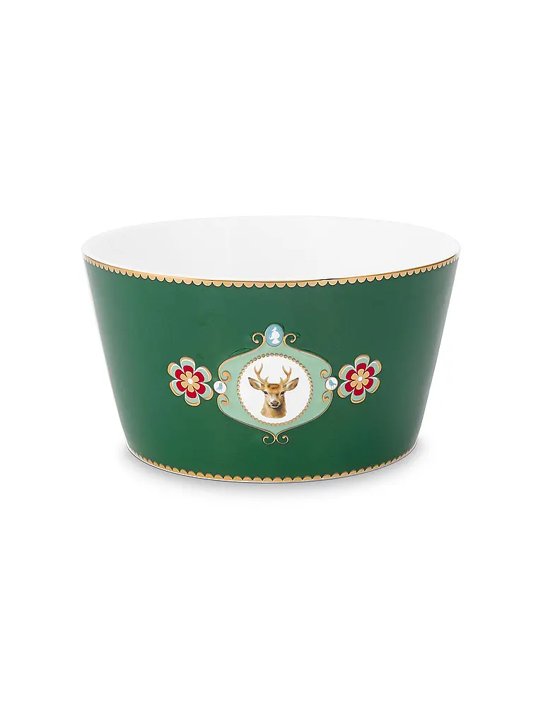 PIP STUDIO | Schale 15cm LOVE BIRDS MEDALLION Verde Oscuro | Verde oscuro