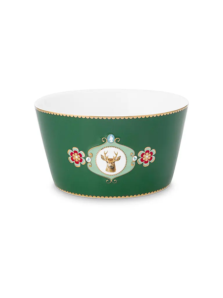 PIP STUDIO | Schale 15cm LOVE BIRDS MEDALLION Verde Oscuro | 