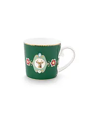 PIP STUDIO | Taza pequeña con asa LOVE BIRDS MEDALLION Rojo Oscuro | Verde oscuro