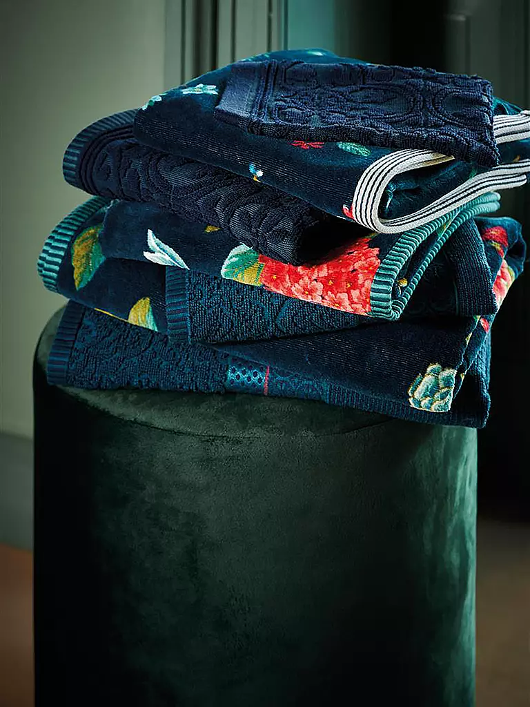 PIP STUDIO | Toalla 55x100cm LES FLEURS | Azul oscuro