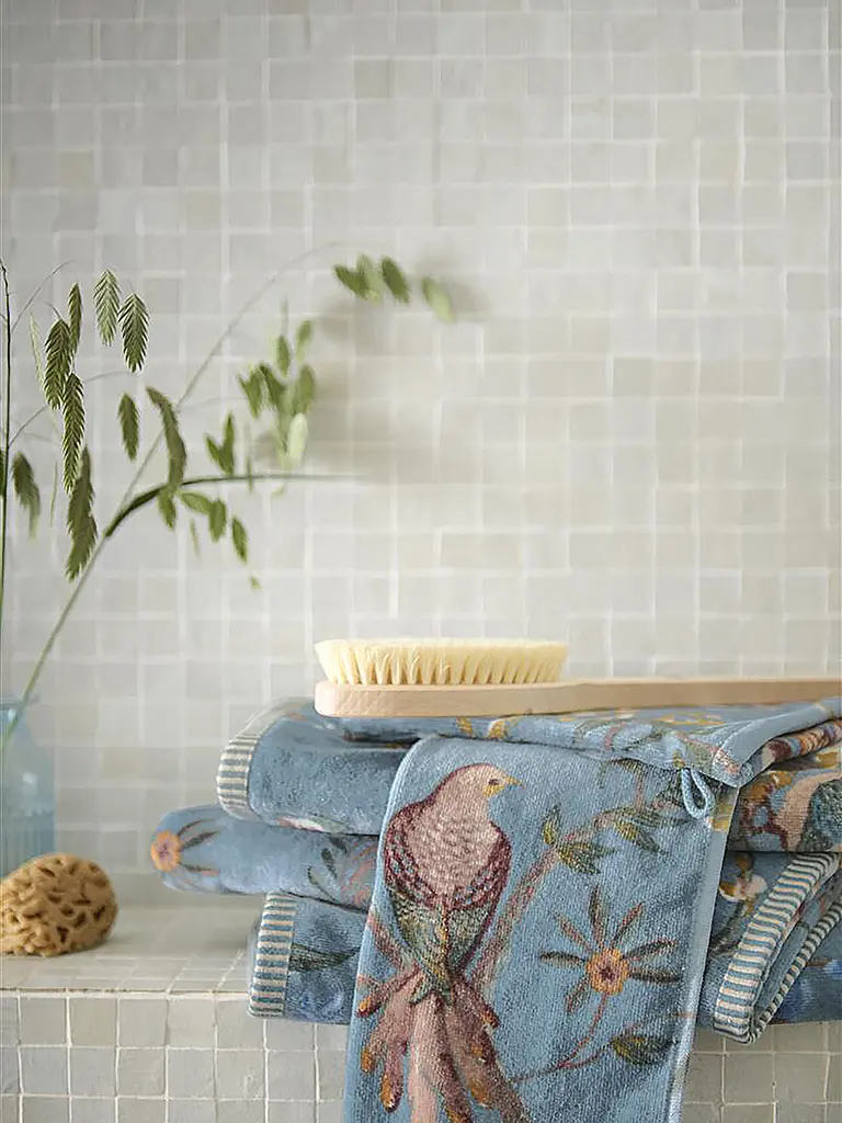 PIP STUDIO | Toalla 55x100cm SECRET GARDEN Blue | Azul claro