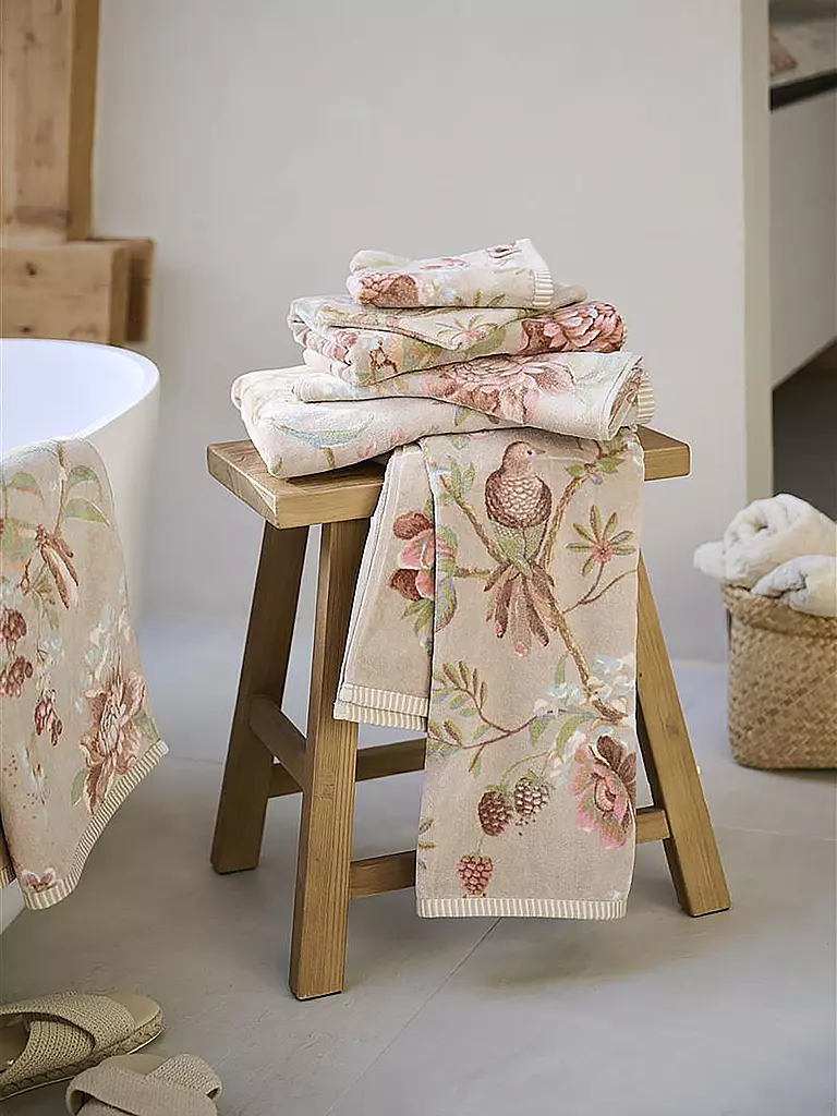 PIP STUDIO | Toalla de ducha 70x140cm SECRET GARDEN Khaki | Marrón claro