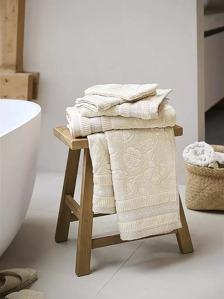 PIP STUDIO | Toalla de ducha JASMIN JACQUARD 70x140cm Arena | Beige