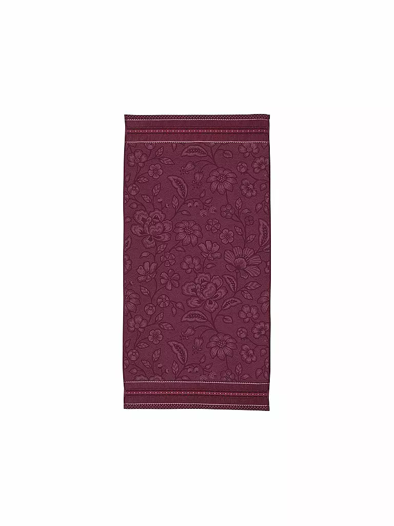 PIP STUDIO | Toalla de ducha JASMIN JACQUARD 70x140cm Rosa Oscuro | Baya