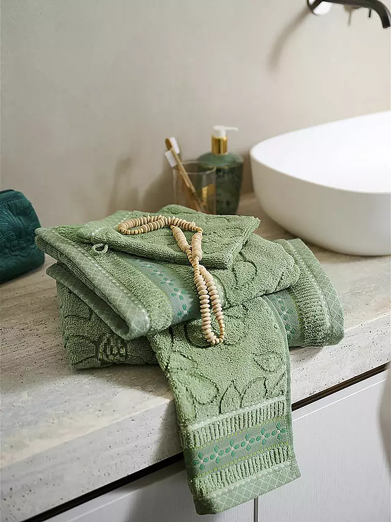 PIP STUDIO | Toalla de ducha JASMIN JACQUARD 70x140cm Verde | Verde