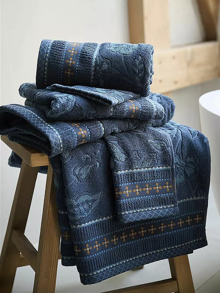 PIP STUDIO | Toalla de tocador JASMIN JACQUARD 30x50cm Azul Oscuro | Azul oscuro