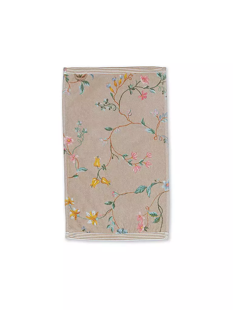 PIP STUDIO | Toalla de tocador LES FLEURS 30x50cm Caqui | Marrón claro