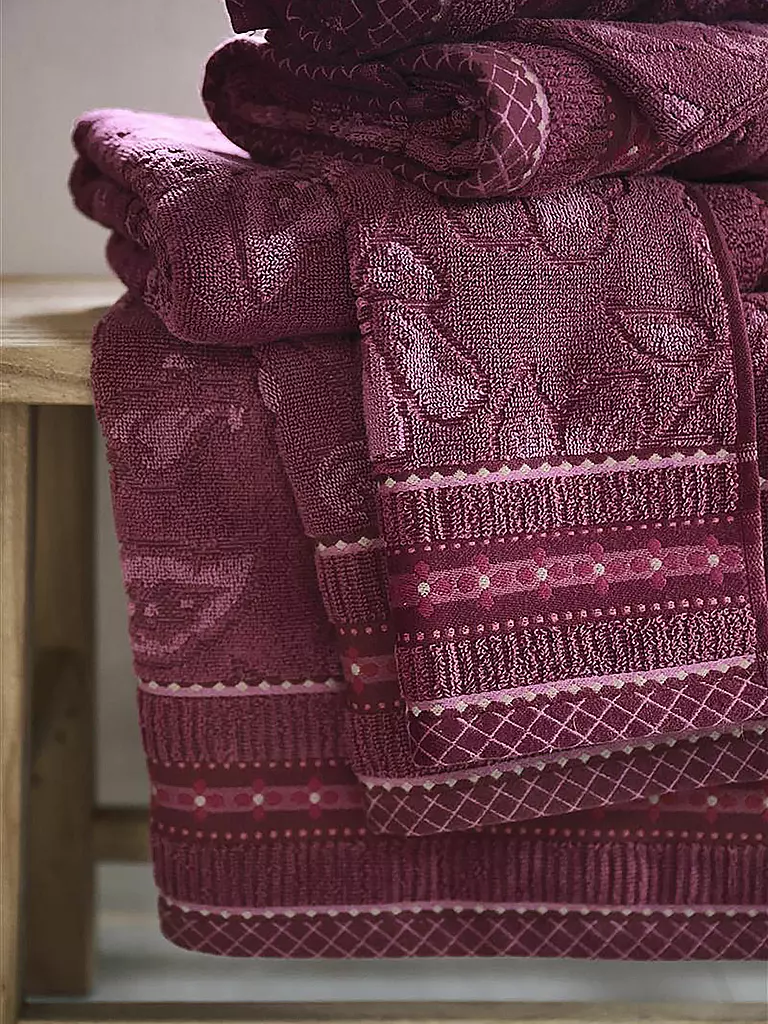 PIP STUDIO | Toalla JASMIN JACQUARD 55x100cm Rosa Oscuro | 